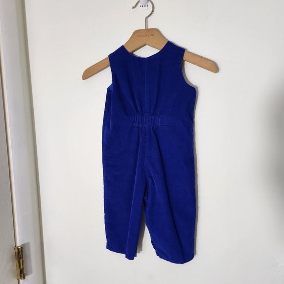 Vintage Mulberry St. 12M Blue Corduroy Applique Overall. 100% Cotton. - Picture 4 of 5